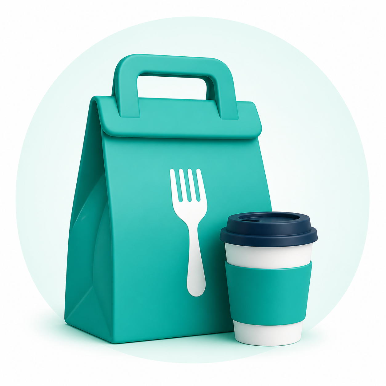 Bolsa de pickup y café para llevar